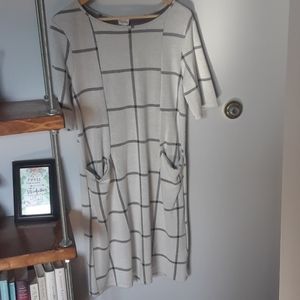 Emberly White Plaid Dress